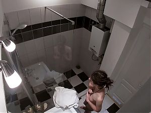 HIDDEN CAM - Spying on my stepsister in the shower